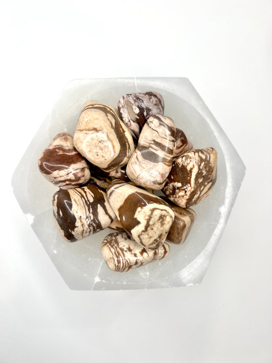 Jasper // Zebra // Large // Tumbled - SolRising The Rock Shop