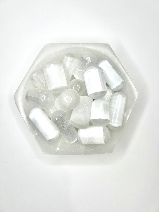 Selenite // Hand Polished // Tumbled - SolRising The Rock Shop