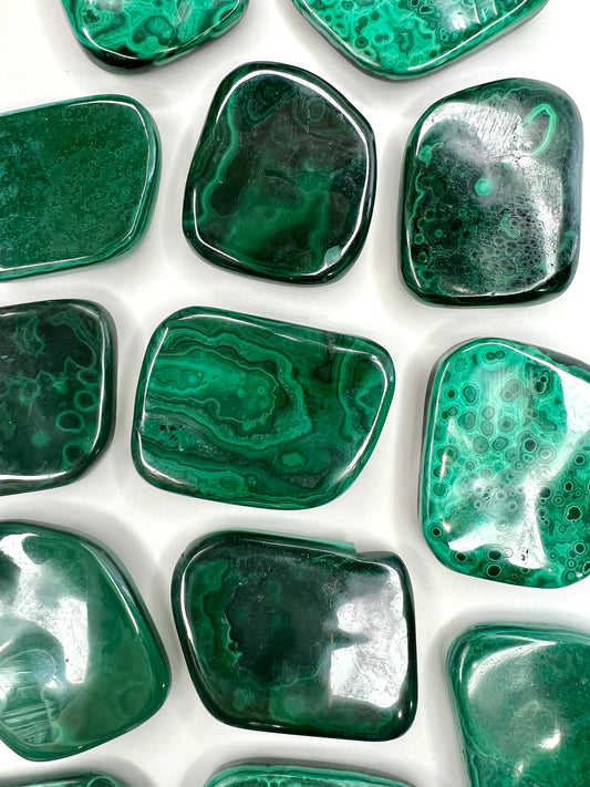 Malachite // Smooth Stone Slab - SolRising The Rock Shop