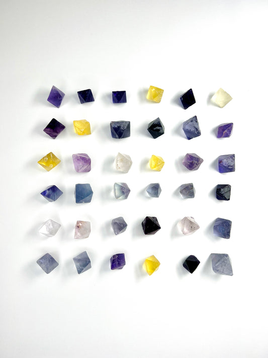 Fluorite // Octahedron // Sacred Geometry // Shaped - SolRising The Rock Shop