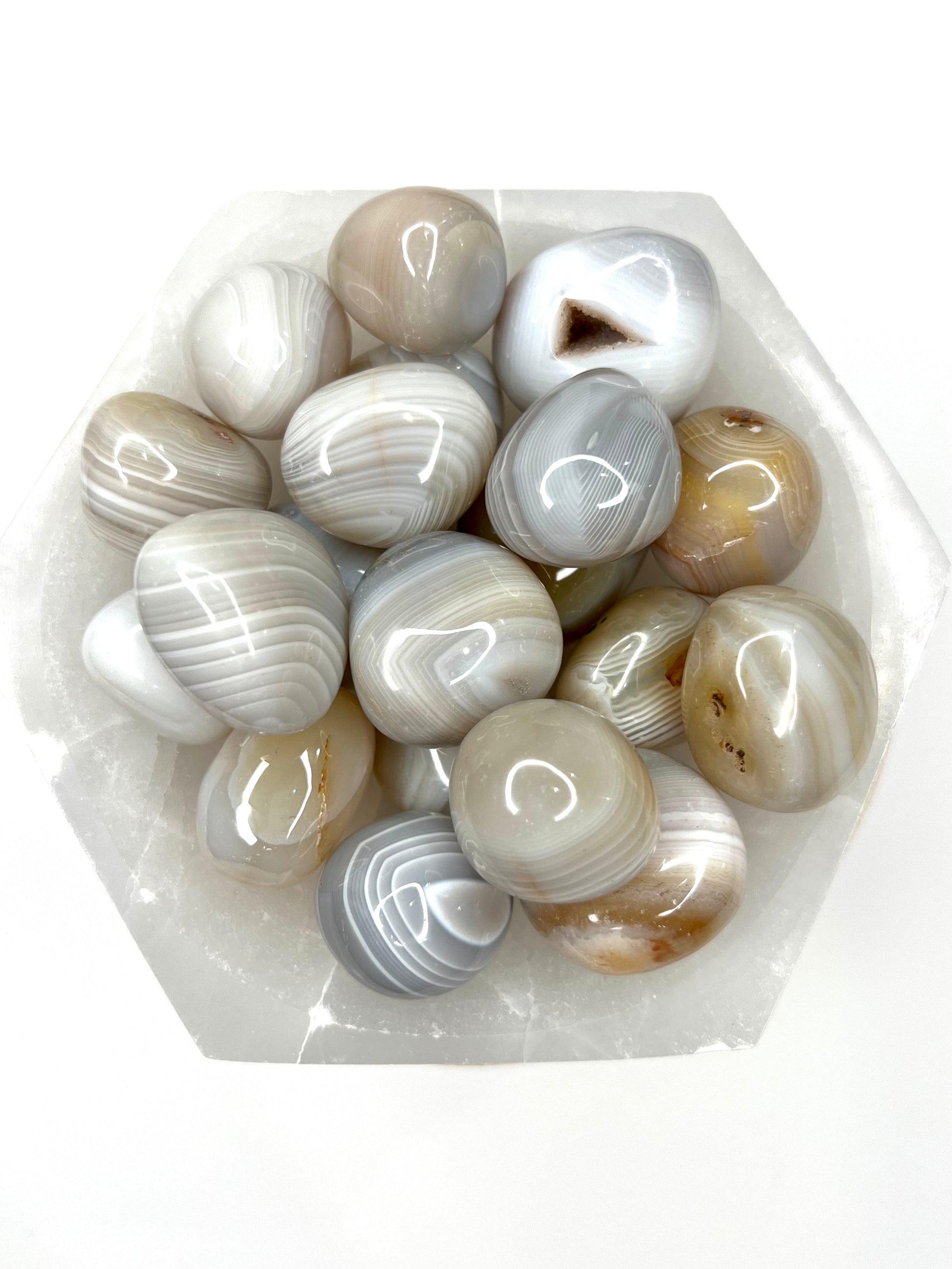 Botswana Agate // Tumbled - SolRising The Rock Shop