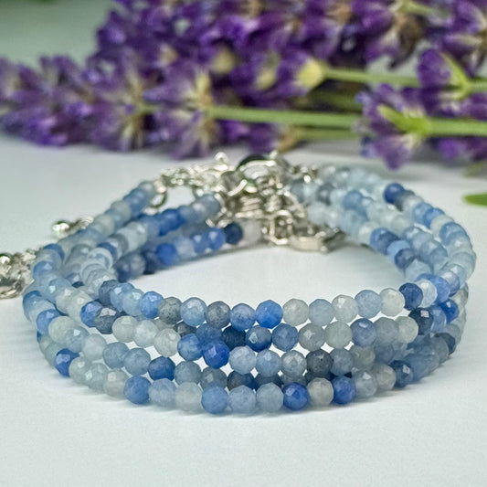Blue Aventurine // 3mm // Adjustable // Bracelet
