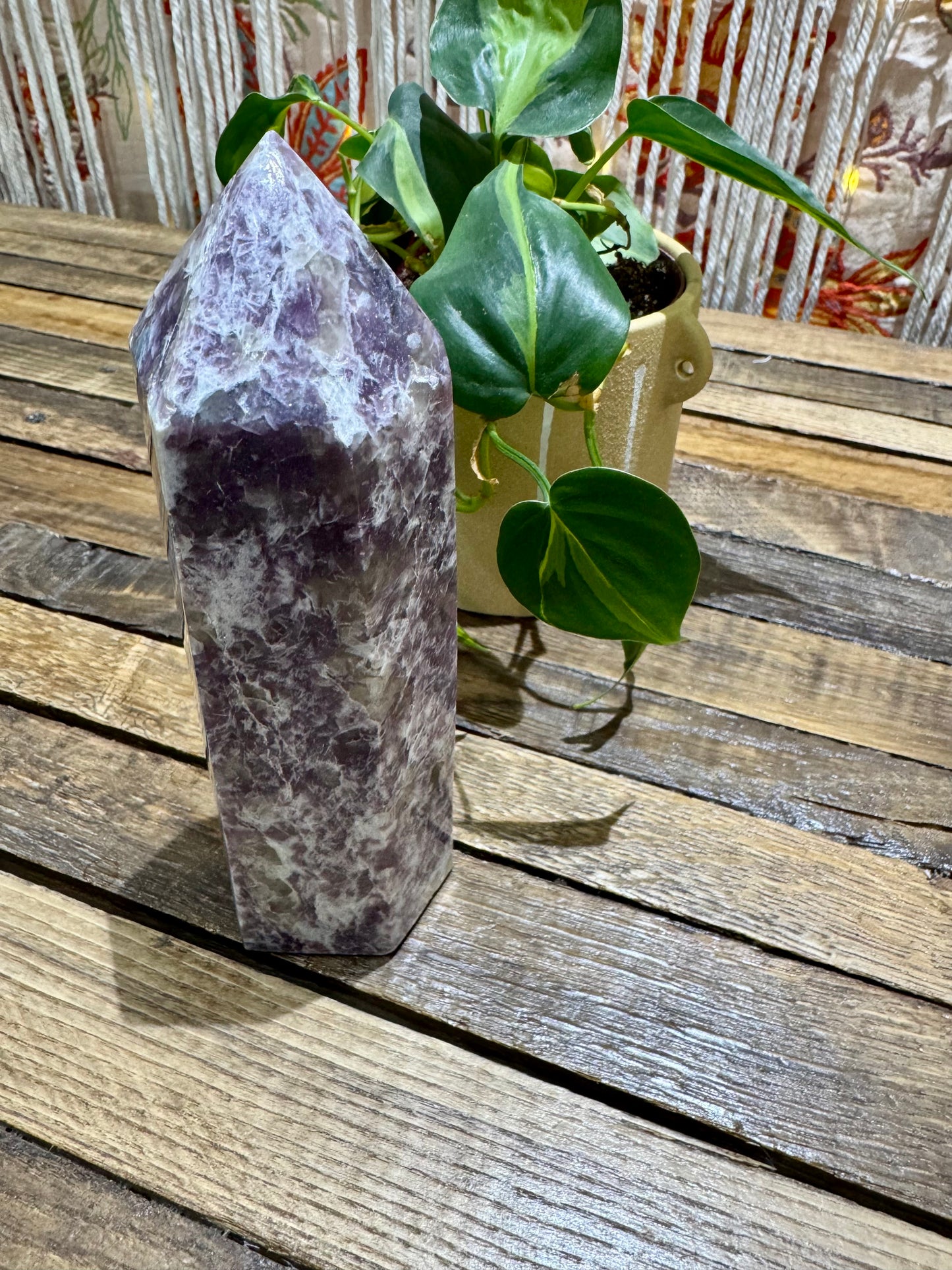 Lepidolite // Smokey Quartz // Tower