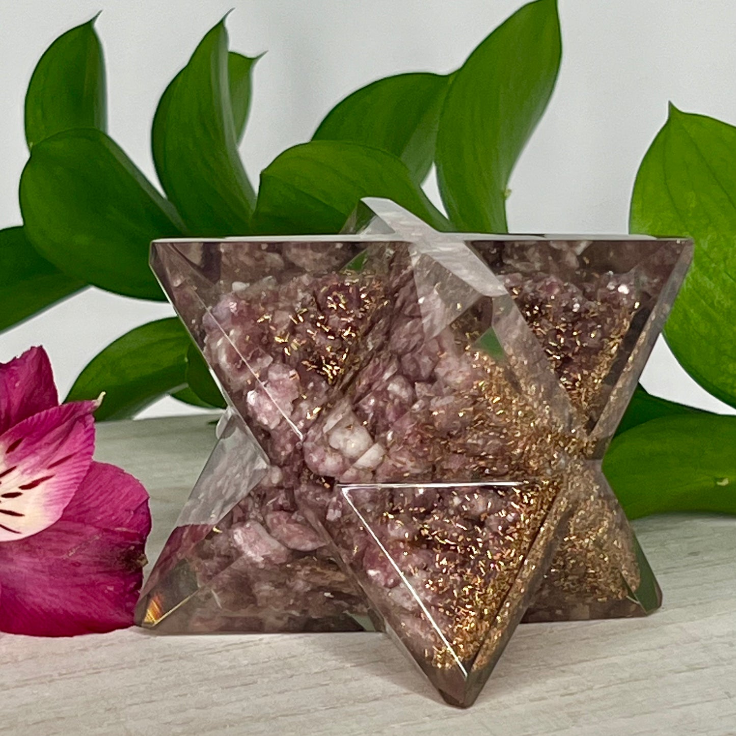 Lepidolite // Merkaba // Star // Orgonite // Shape