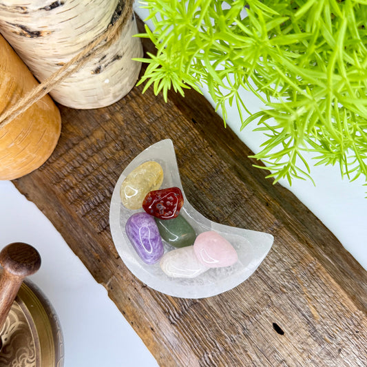 Selenite // Moon Dish // Accessory - SolRising The Rock Shop