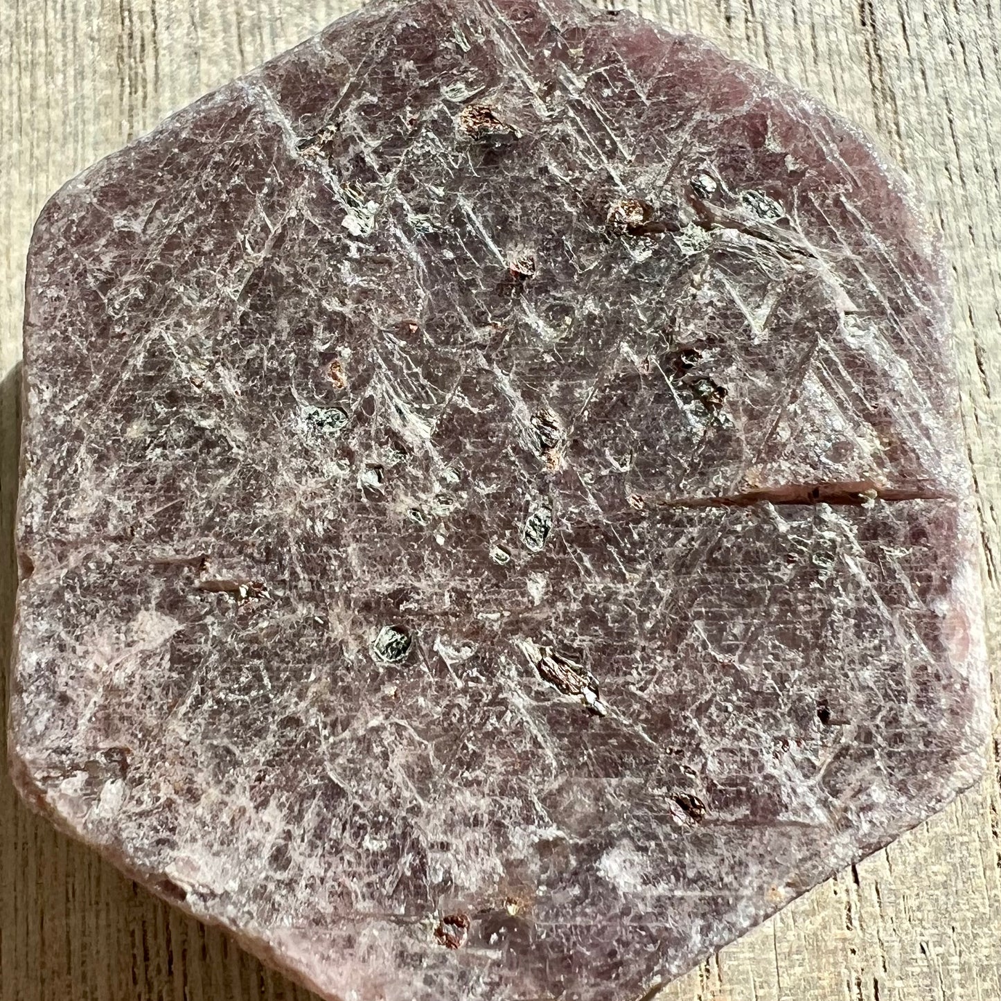 Ruby - Raw Hexagon Corundum w/ Record Keepers