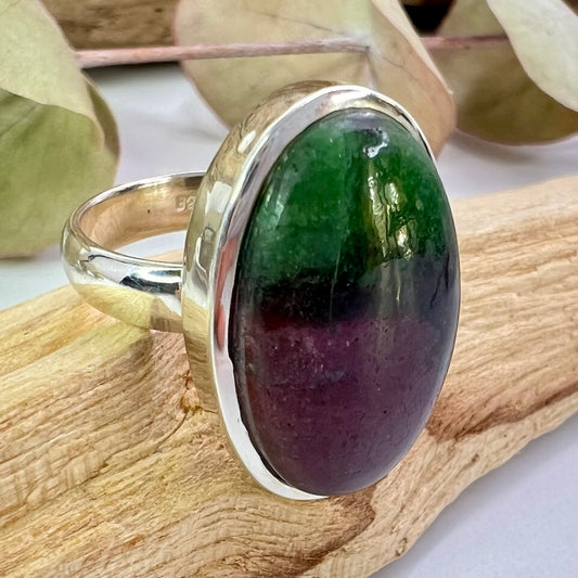 Zoisite with Ruby // Size 7 // Ring