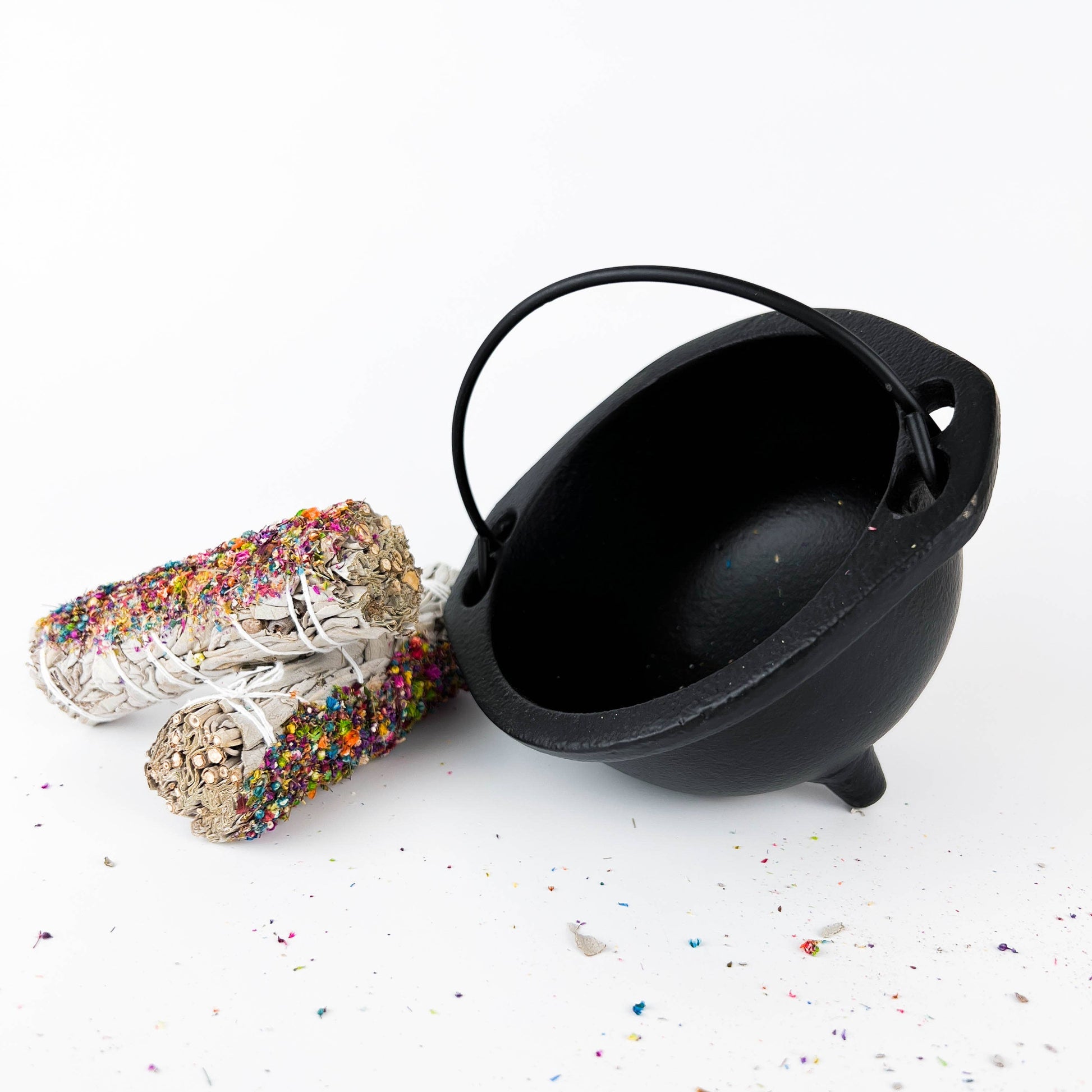 Cast Iron Cauldron 6"D - SolRising The Rock Shop