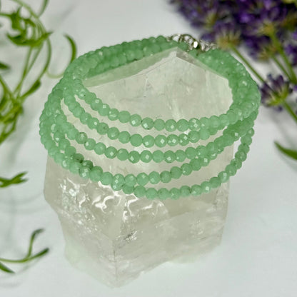 Green Angelite // 3mm // Adjustable // Bracelet