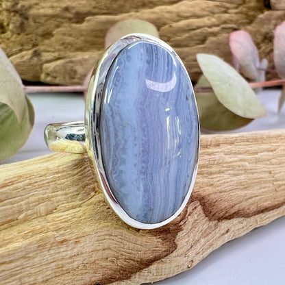 Blue Lace Agate // Size 8 // Ring