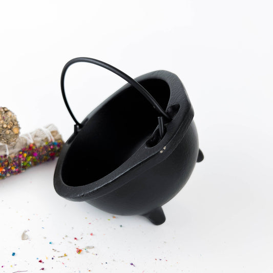 Cast Iron Cauldron 6"D - SolRising The Rock Shop