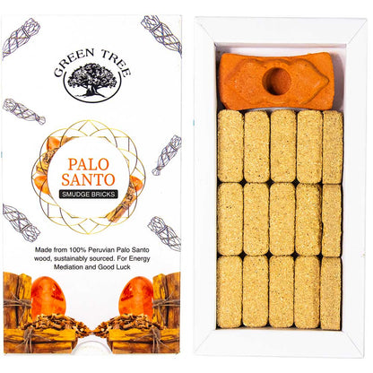 Green Tree Smudge Bricks - Palo Santo (Pack of 15)