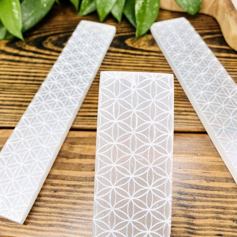 Selenite Incense Burner // Flower of Life