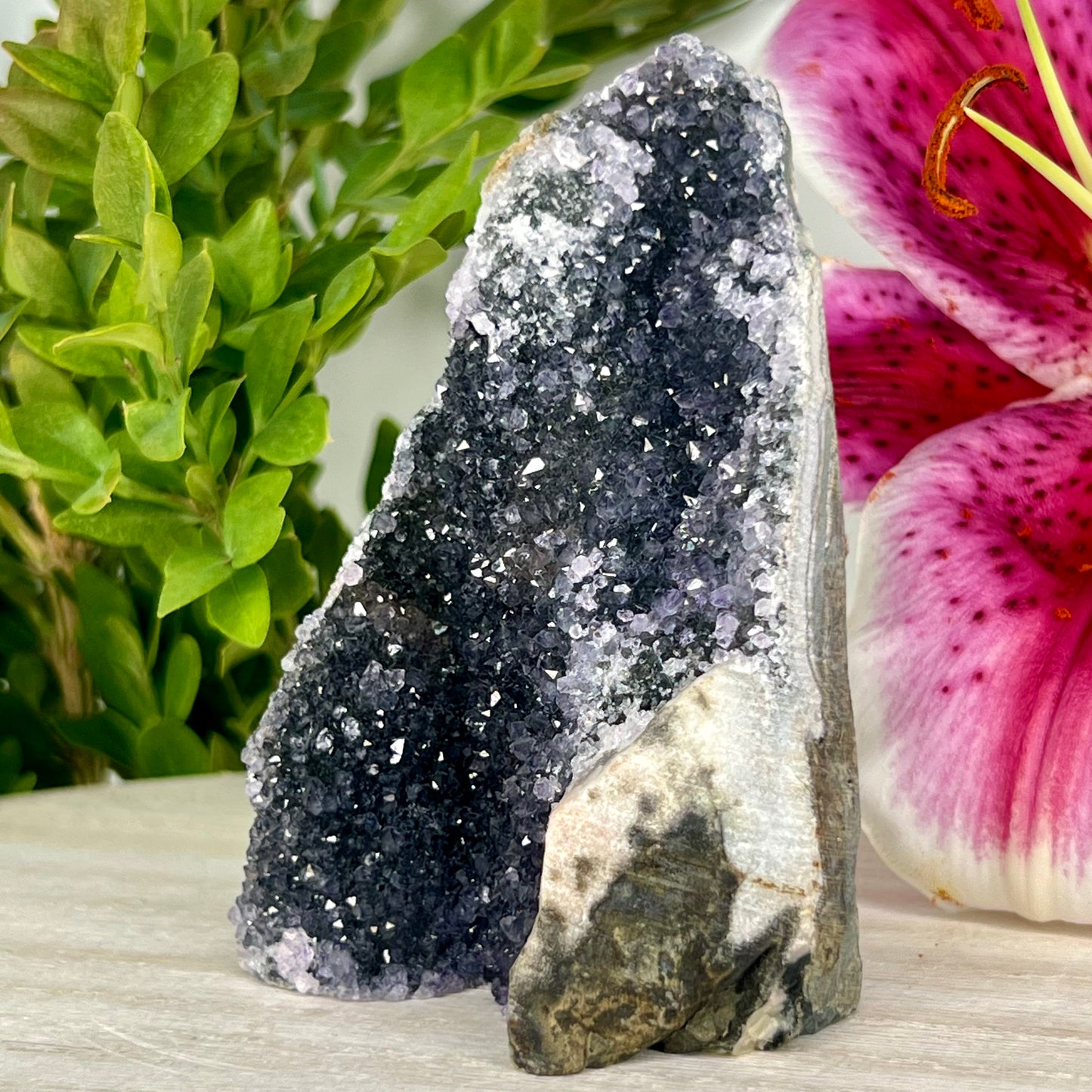 Amethyst // Black // Druzy with Base