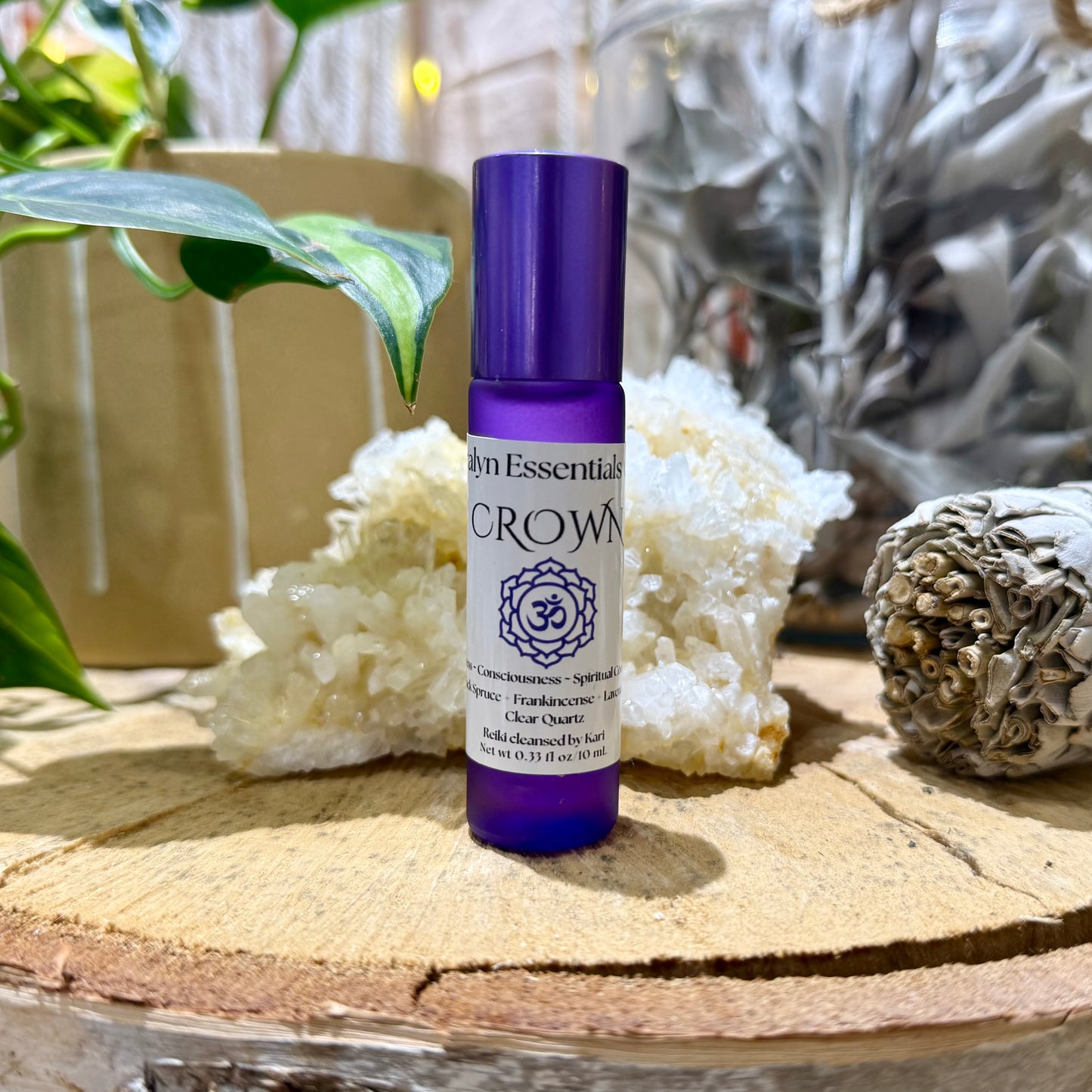 Crown Chakra //  Essential Oil Roll-on // Crystal & Reiki Infused