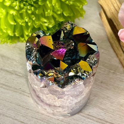 Titanium // Aura Quartz // Cylinder