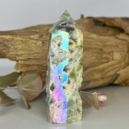 Sphalerite // Angel Aura // Druzy // Tower