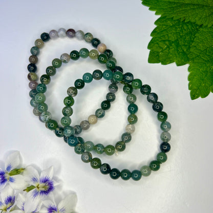 Agate // Moss // 6mm // Bracelet