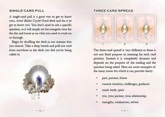 Astral Realms Crystal Oracle by Leah Shoman: Flashcards; 128 pages / English - SolRising The Rock Shop