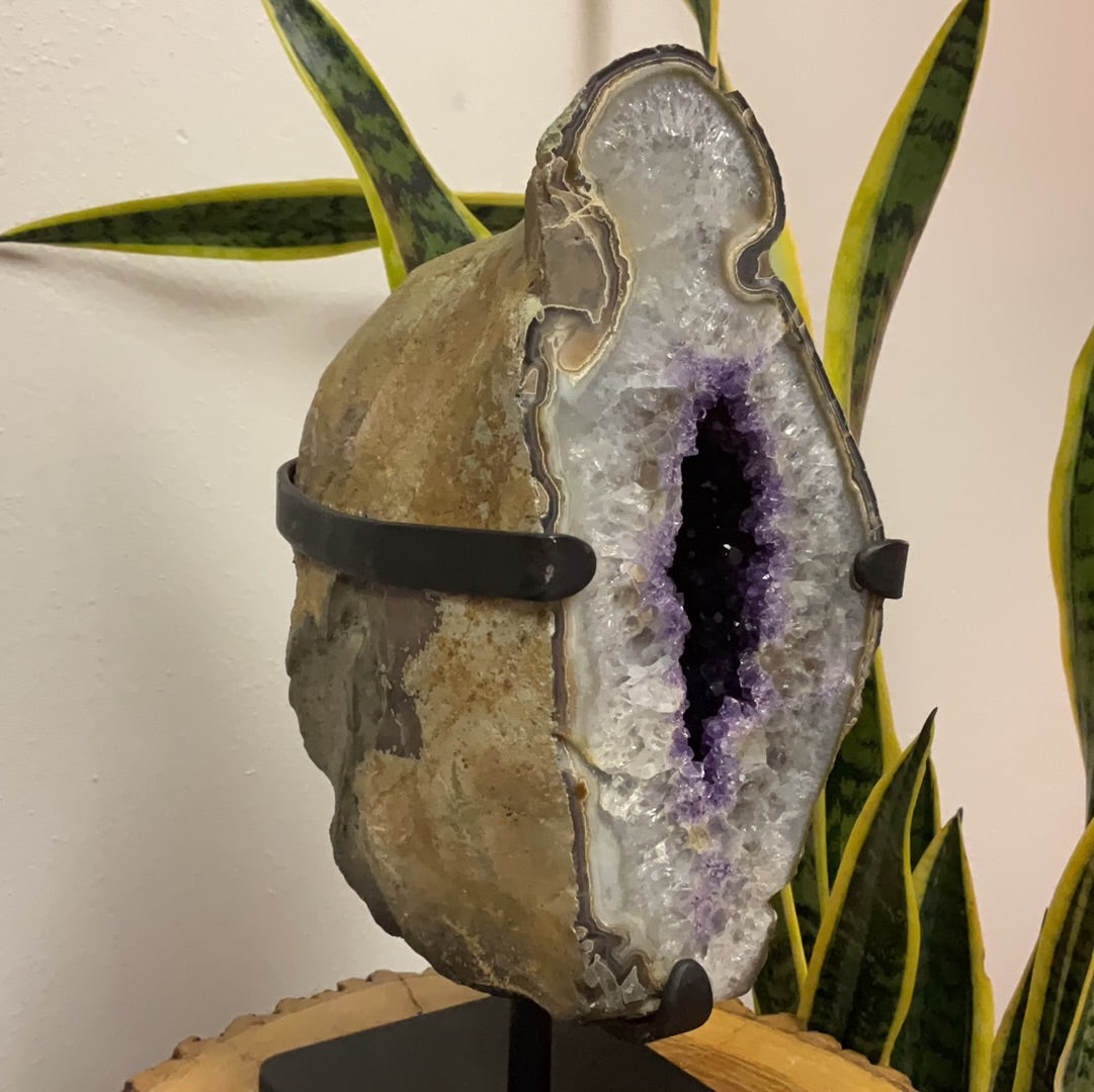 Amethyst // Geode // Large // Metal Stand