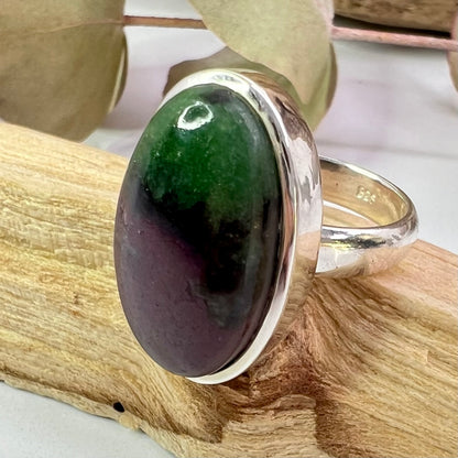 Zoisite with Ruby // Size 7 // Ring