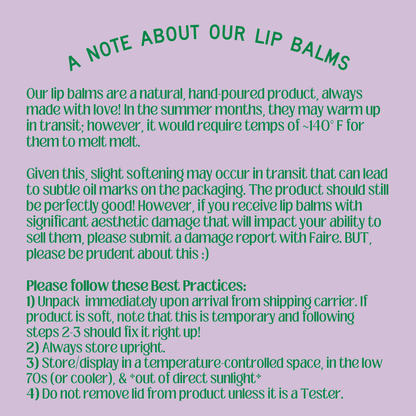 Peach Organic Lip Balm - SolRising The Rock Shop