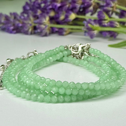 Green Angelite // 3mm // Adjustable // Bracelet