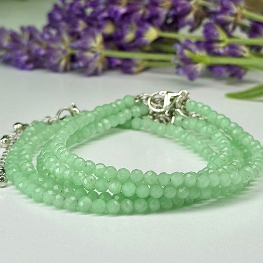 Green Angelite // 3mm // Adjustable // Bracelet