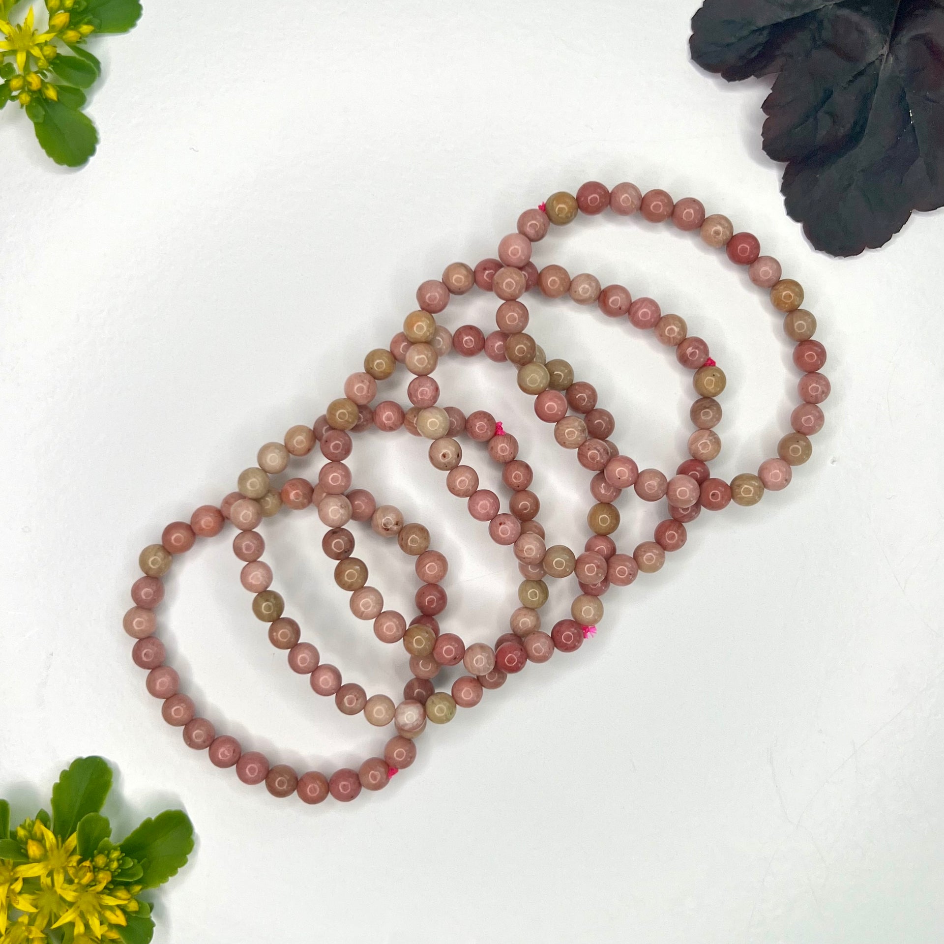 Thulite // 6mm // Bracelet – SolRising The Rock Shop