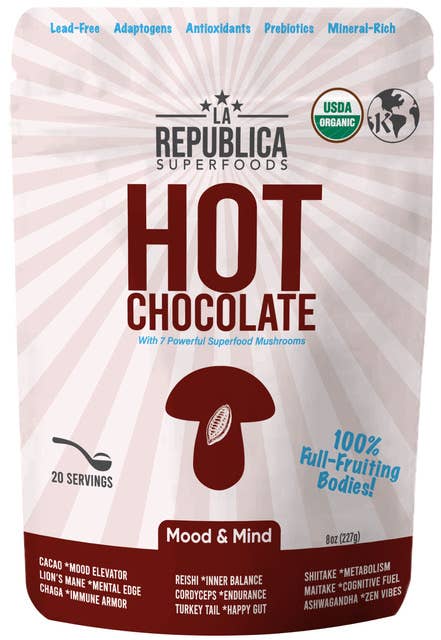 La Republica // Organic HOT CHOCOLATE with 7 Mushrooms+: 8oz Bag