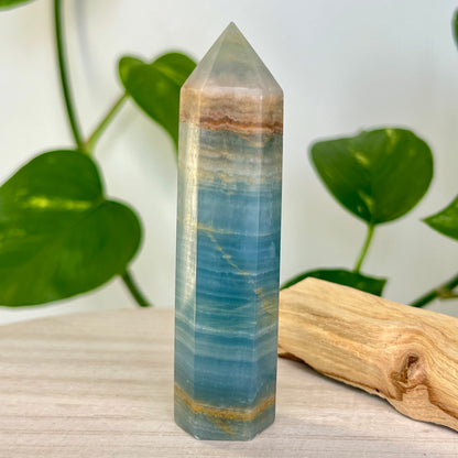 Lemurian Aquatine Calcite // Tower