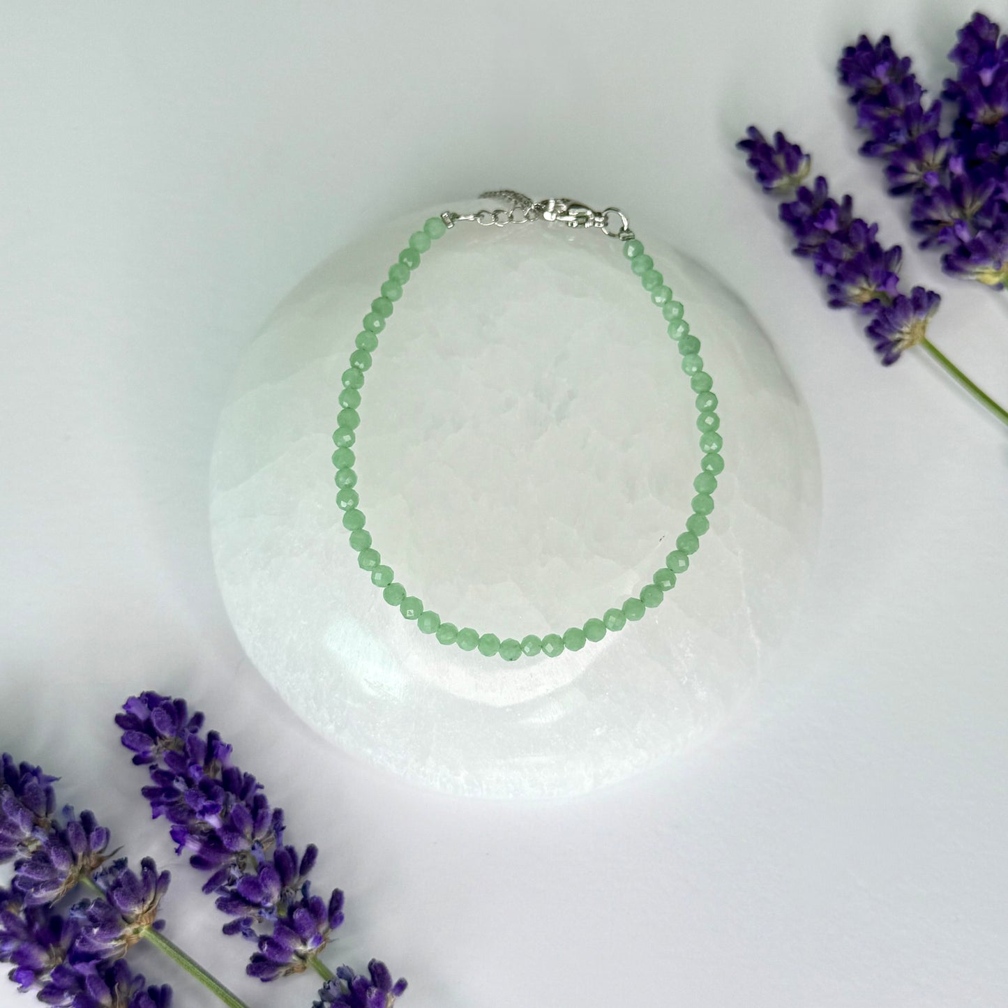 Green Angelite // 3mm // Adjustable // Bracelet
