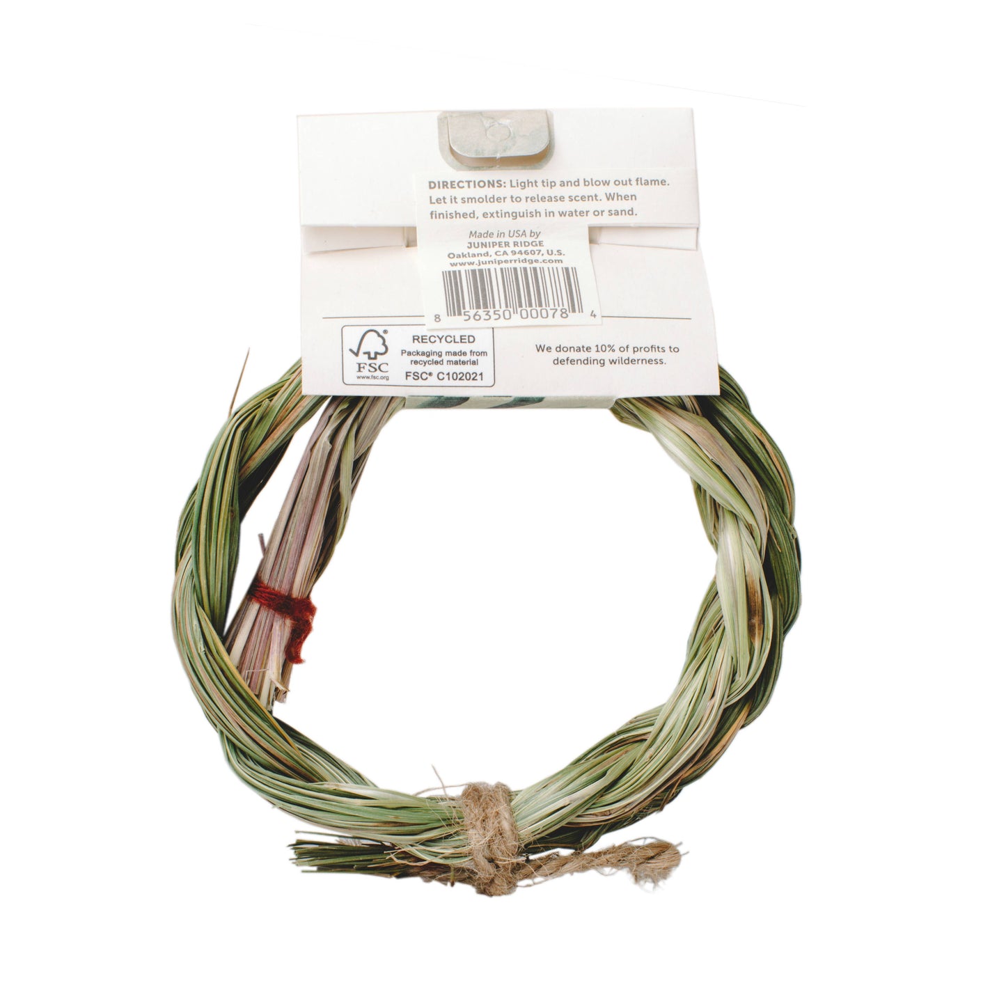Natural Incense - Sweetgrass Braid - SolRising The Rock Shop