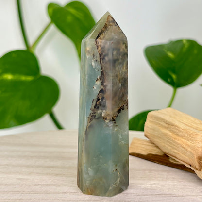 Lemurian Aquatine Calcite // Tower