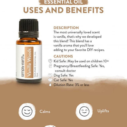 Vanilla Woods // Essential Oil Blend  15ml