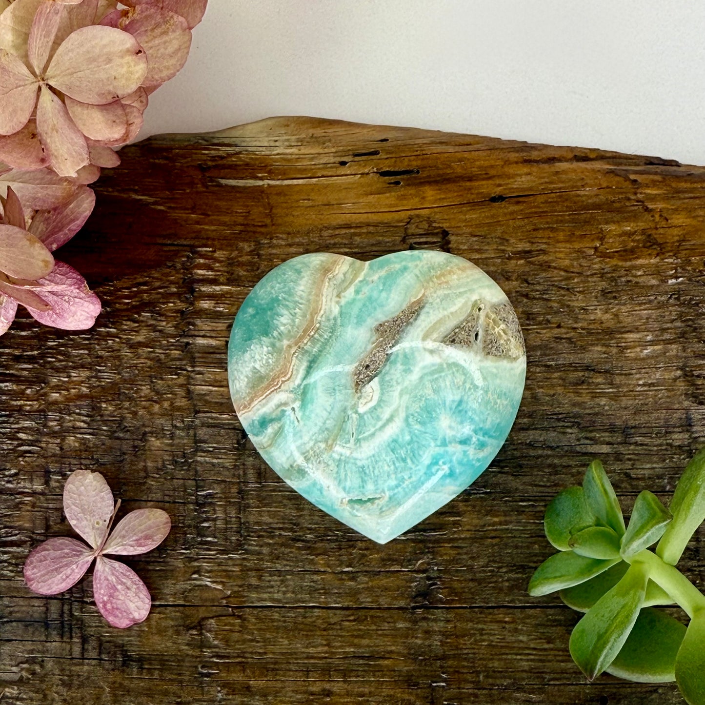 Aragonite // Blue // Heart