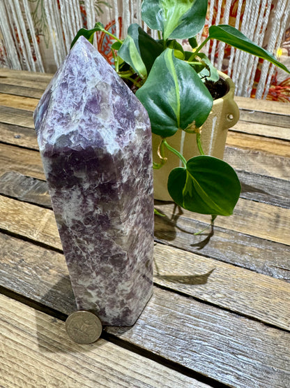 Lepidolite // Smokey Quartz // Tower