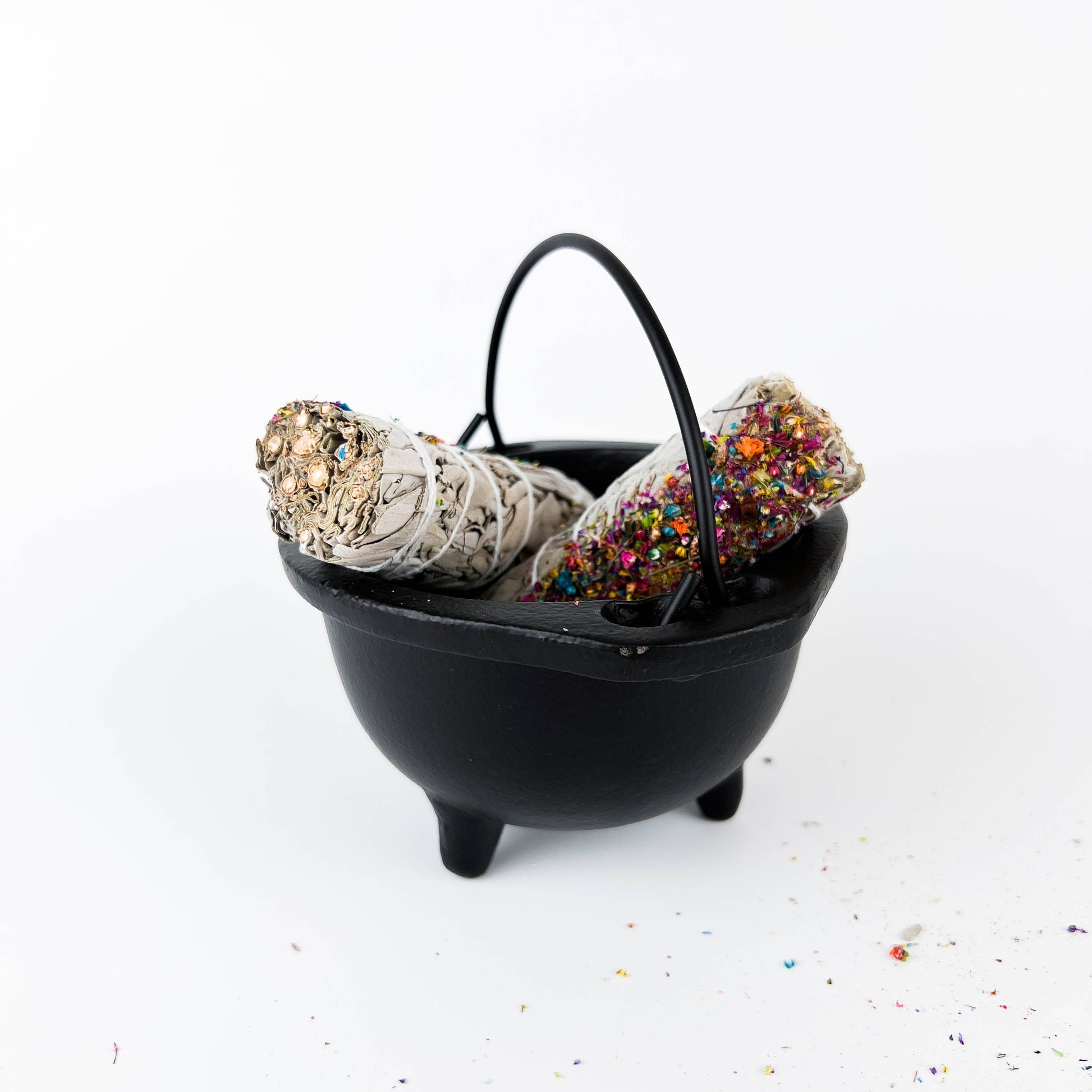 Cast Iron Cauldron 6"D - SolRising The Rock Shop