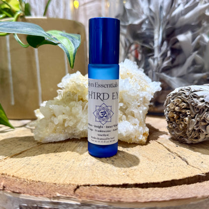 Third Eye Chakra //  Essential Oil Roll-on // Crystal & Reiki Infused