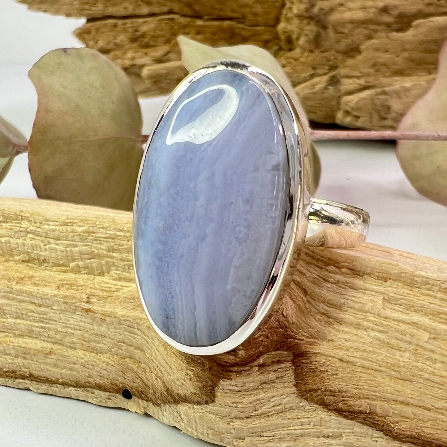 Blue Lace Agate // Size 8 // Ring