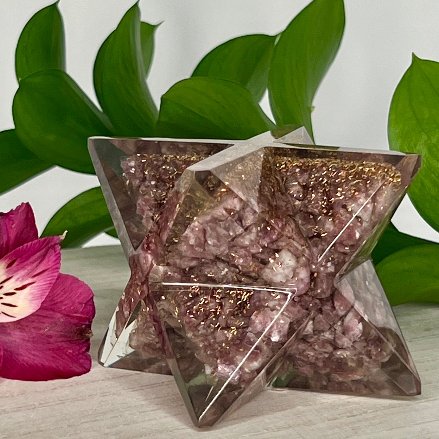 Lepidolite // Merkaba // Star // Orgonite // Shape