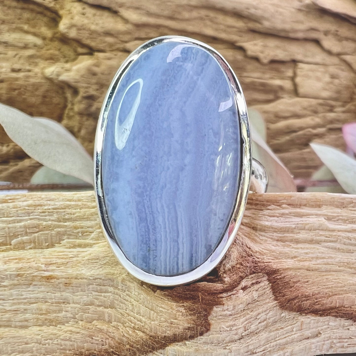 Blue Lace Agate // Size 8 // Ring