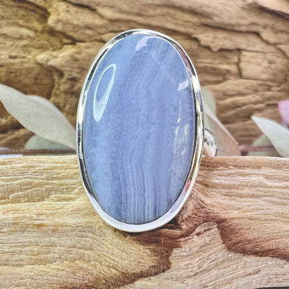 Blue Lace Agate // Size 8 // Ring