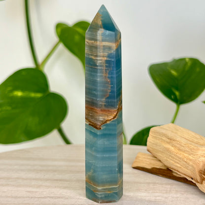 Lemurian Aquatine Calcite // Tower