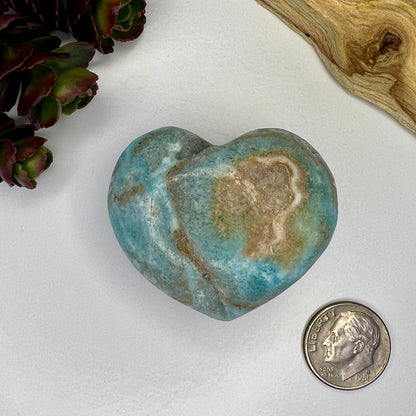 Aragonite // Blue // Heart