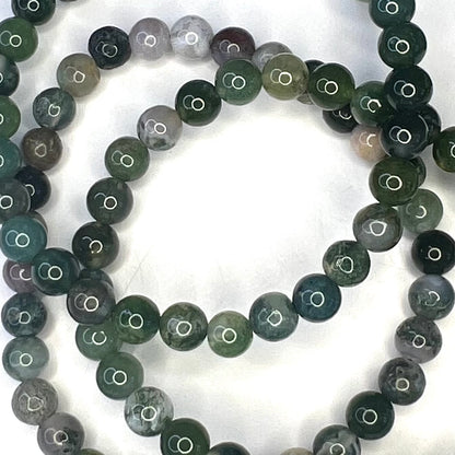 Agate // Moss // 6mm // Bracelet