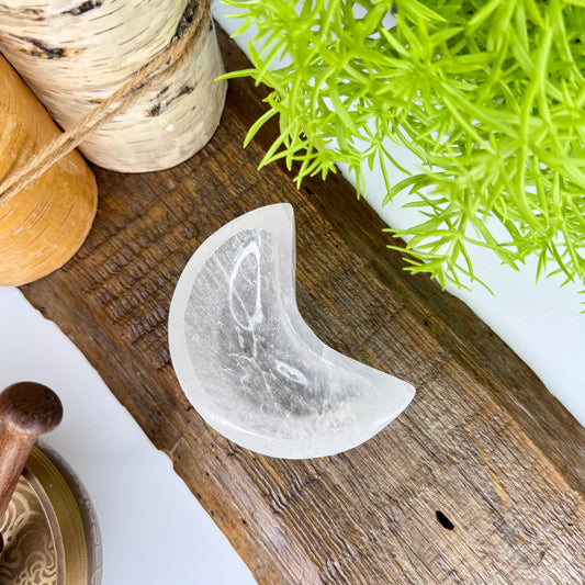 Selenite // Moon Dish // Accessory - SolRising The Rock Shop