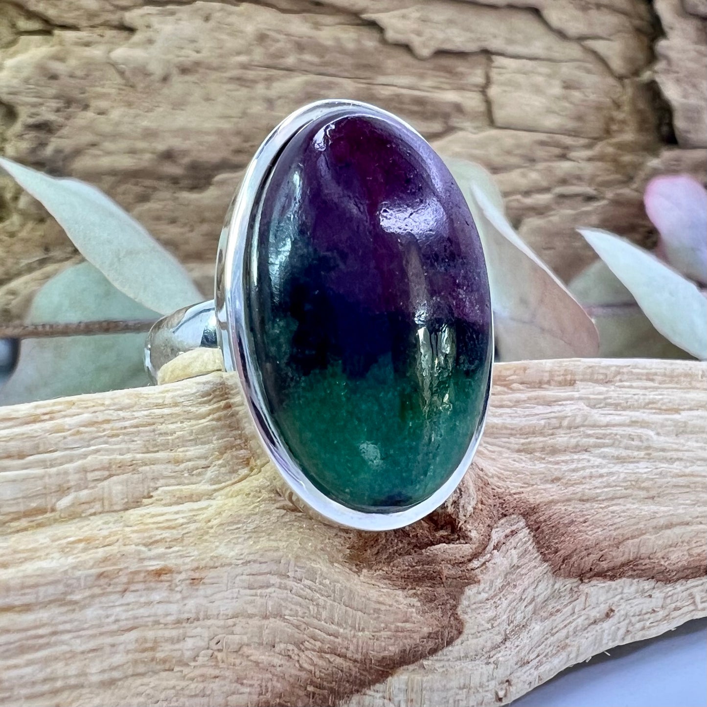 Zoisite with Ruby // Size 7 // Ring