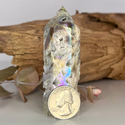 Sphalerite // Angel Aura // Druzy // Tower