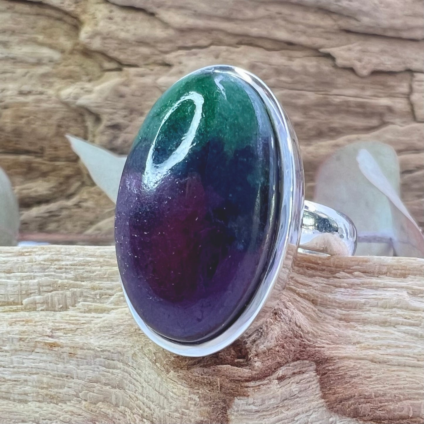 Zoisite with Ruby // Size 7 // Ring